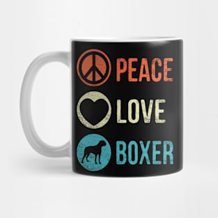 Peace Love Boxer Dog Lover Pet Owner Puppy Mom Gifts Mug